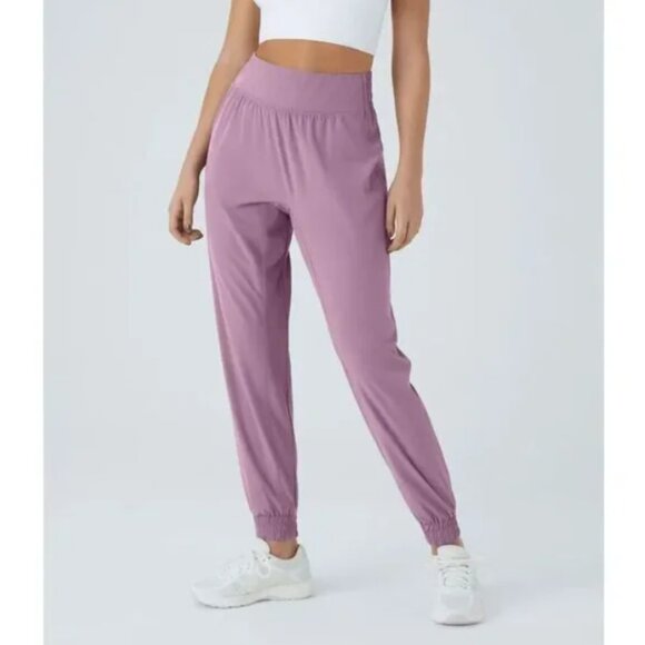 Halara High Waisted Elastic Waistband Hiking Joggers Dusty Orchid XS - Picture 1 of 8